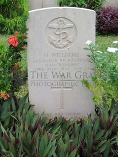 TRINCOMALEE WAR CEMETERY - WILLIAMS, HARRY